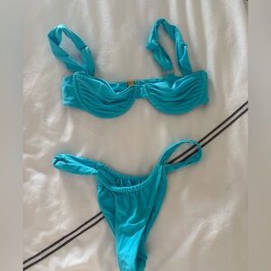 Vacay Swimwear Aqua Blue Bikini Bottom
